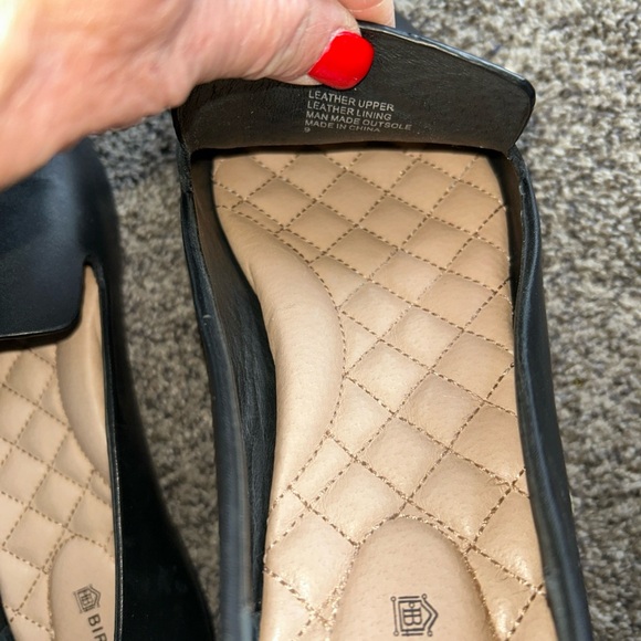 Birdies Flats Womens Size 9 The Starling Loafer Black Leather Round Toe Slip On - Picture 6 of 10